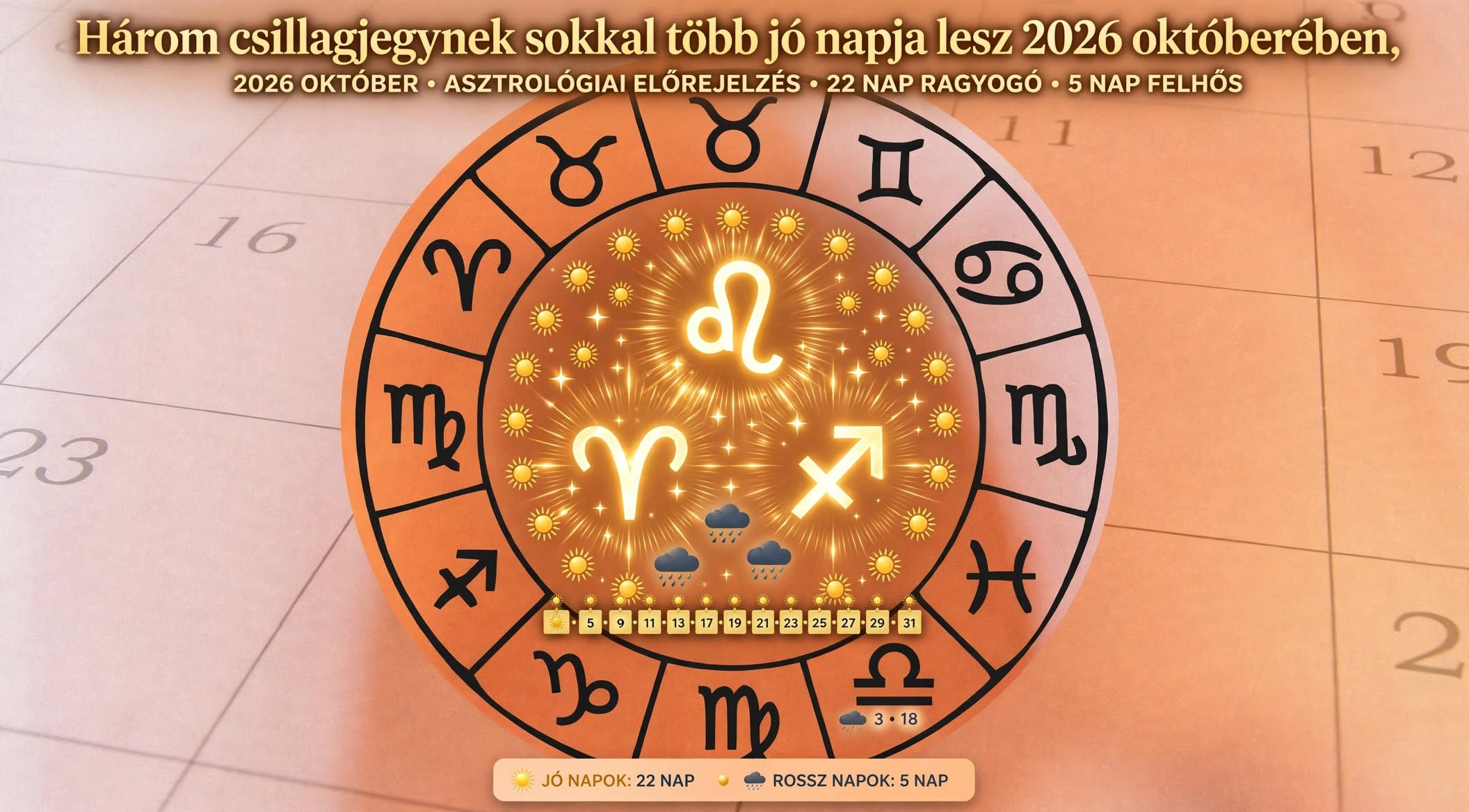 3 csillagjegy, amelynek 2026 októberében sokkal több jó nap jut, mint nehéz pillanat